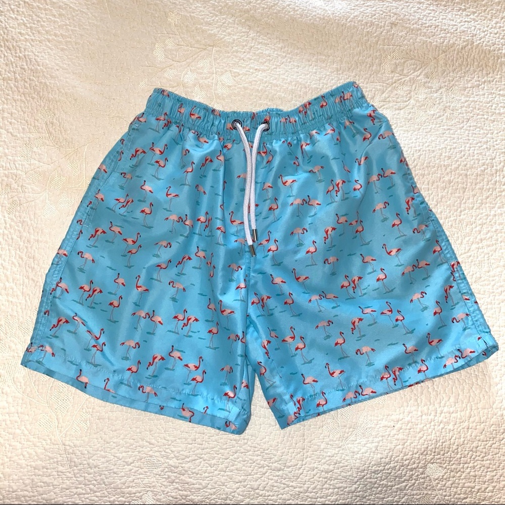 Frank’s Boys Size Large Flamingo Swim Trunks